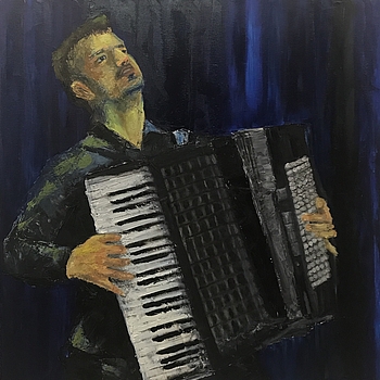 Musiker I
Musician II
90 x 90 cm
Ölfarbe auf Leinwand
Oil on canvas
2017