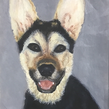 Jazzy
Ölfarbe auf Butterbrotpapier
Oil on sandwich paper
2017
